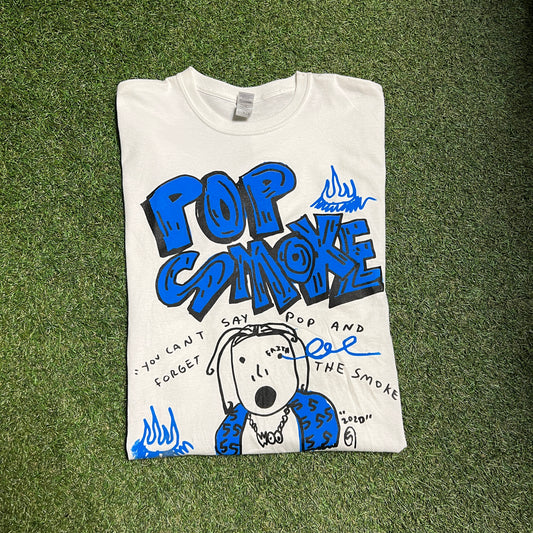 5am Pop Smoke Tee Size Large USED V7833