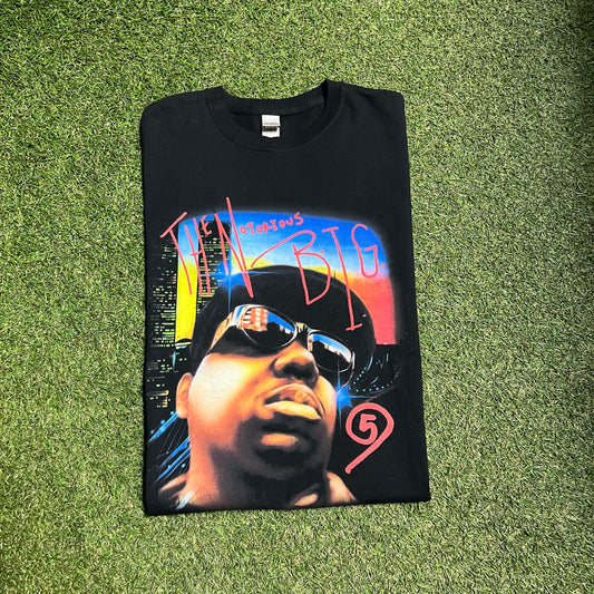 5am The Notorious B.I.G. Ready to Die, Life After Death Black Tee Size XL USED v13382