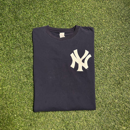 Yankees o'neill 21 tee navy majestic tag Size Large USED v12957