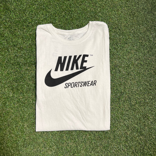 Nike Sportswear White Cotton Tee Size XL USED v13119