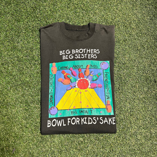 90's Bowling ' Bowl For Kids Sake' Tee Size XL USED v12733