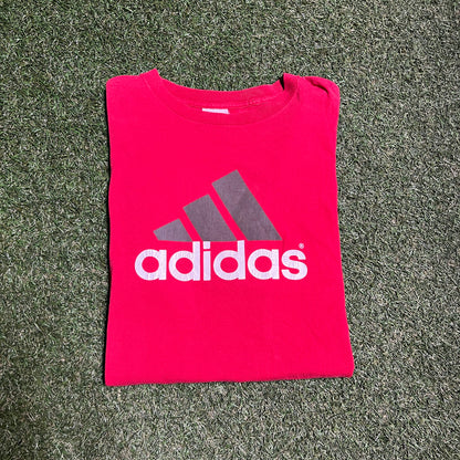 1990's vintage Adidas tee Red Size XL USED v1196