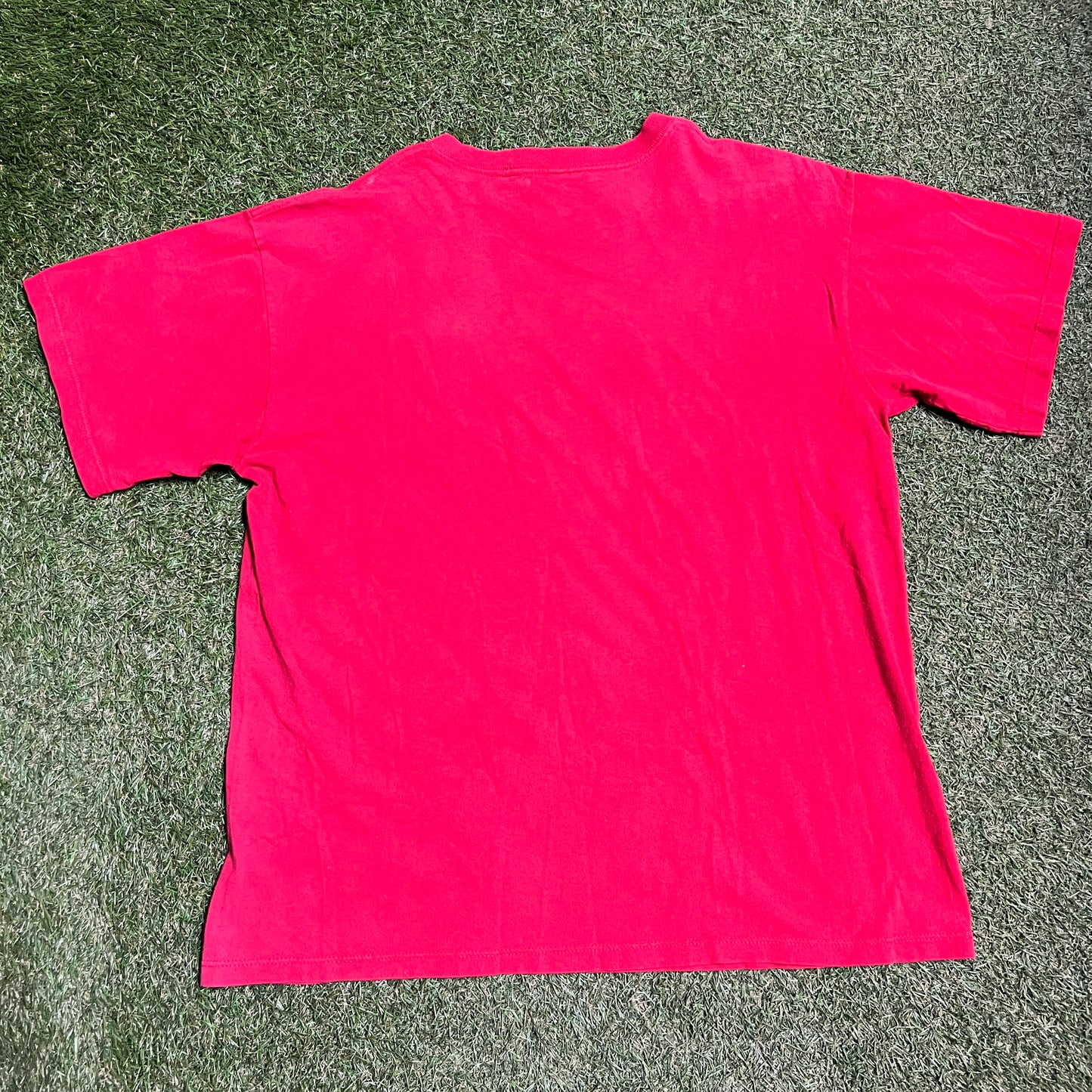 1990's vintage Adidas tee Red Size XL USED v1196