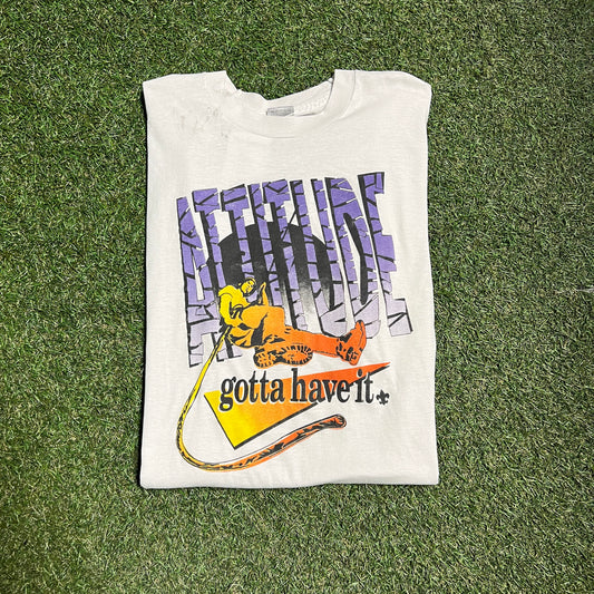 Attitude gotta have it tee white Size XL USED