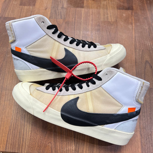 Nike Blazer Mid Off White Size 8.5 USED s15890