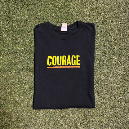 Chance the rapper Courage Tour Black Tee Size Medium USED v2881