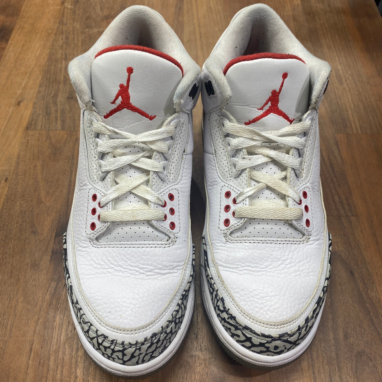 Jordan 3 Free Throw Line White Cement Size 8 USED REPLACEMENT BOX s14296