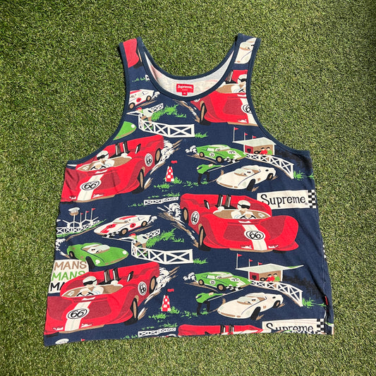 Supreme Race Car Tank Top Size XL Used x8615