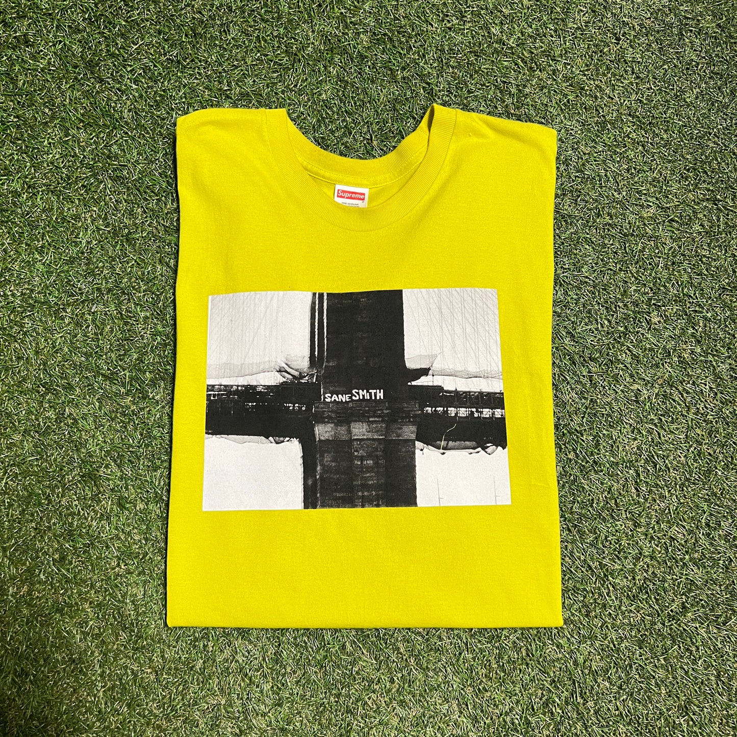 Supreme Sane Smith Yellow Tee Size XL USED x9481