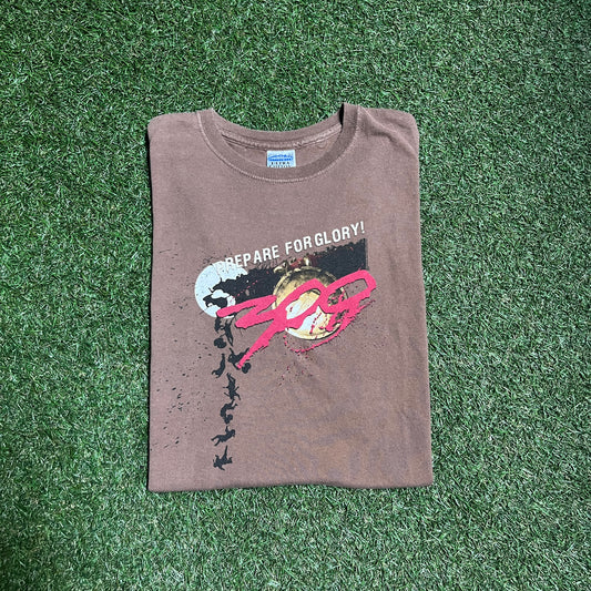 300 Spartans Brown Tee Size Size Medium USED v2523