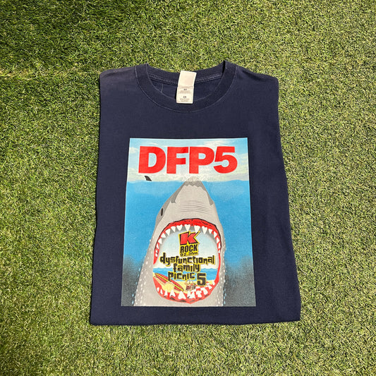 Jaws DFP5 Rock 92.3 FM Concert 2001 Tee Blue Size XL Used