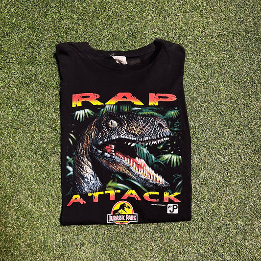 Jurassic Park 1993 Rap Attack Tee Size XL USED v3890