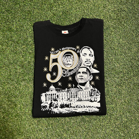 50th anniversary selma to montgomery tee black Size XL USED v12610