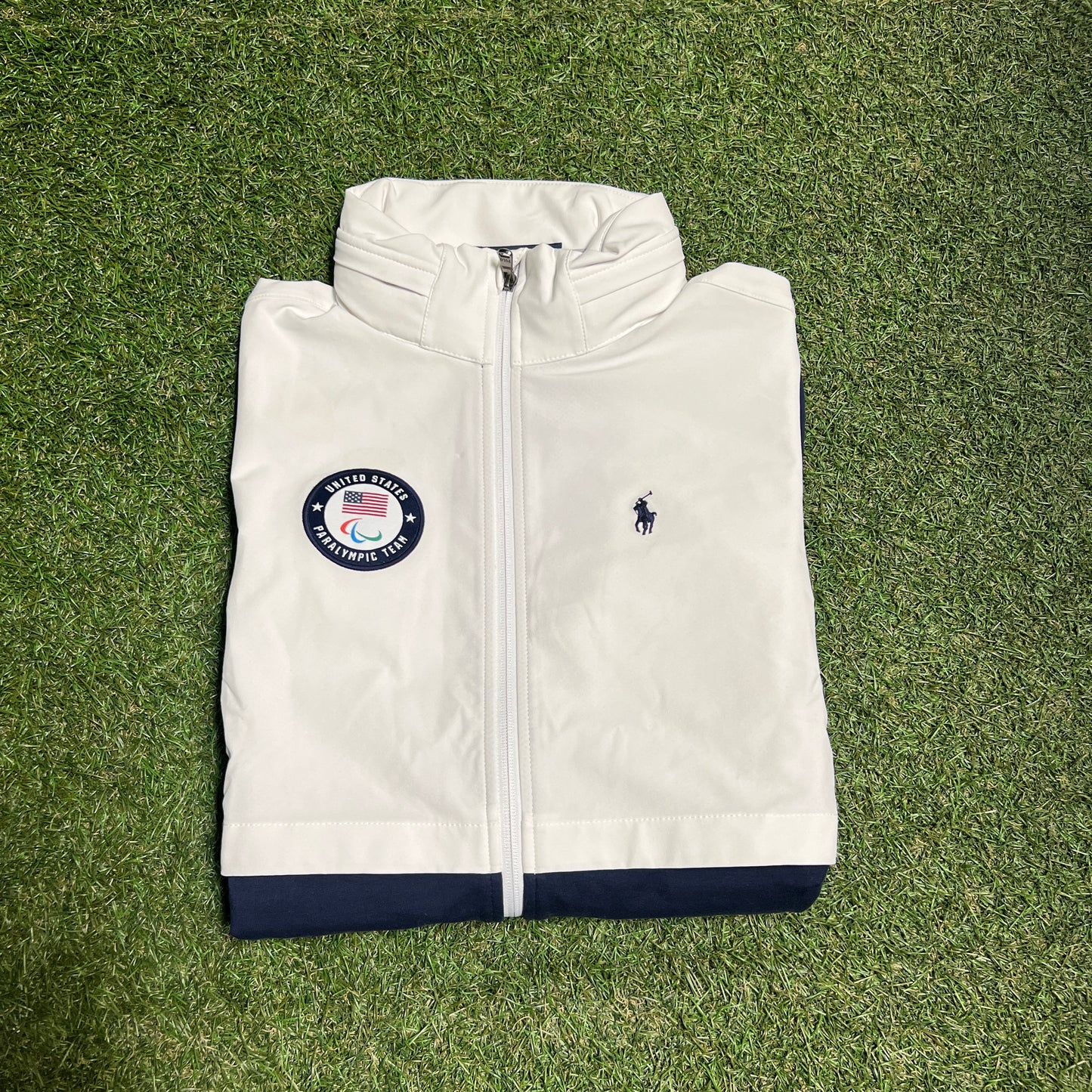 Ralph Lauren polo team usa zip up jacket white Size XS New v14127