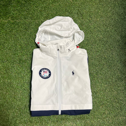 Ralph Lauren polo team usa zip up jacket white Size XS New v14127