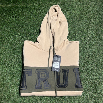 True Religion Tan Hoodie Size Large NEW v15284
