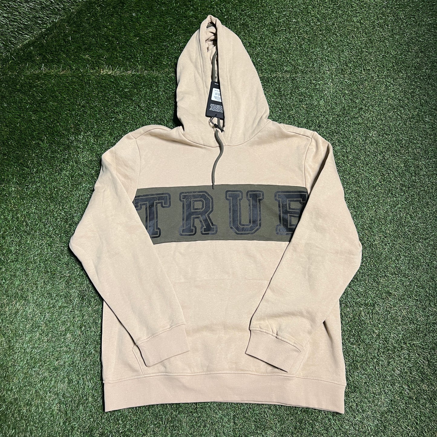True Religion Tan Hoodie Size Large NEW v15284