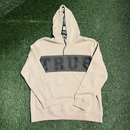 True Religion Tan Hoodie Size Large NEW v15284