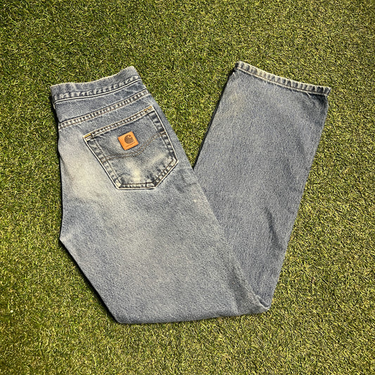 Carhartt light wash denim jeans Size 30x32 USED v12183