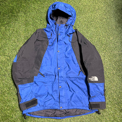 North Face Blue Parka Windbreaker Gore Tex Size Large USED V11192