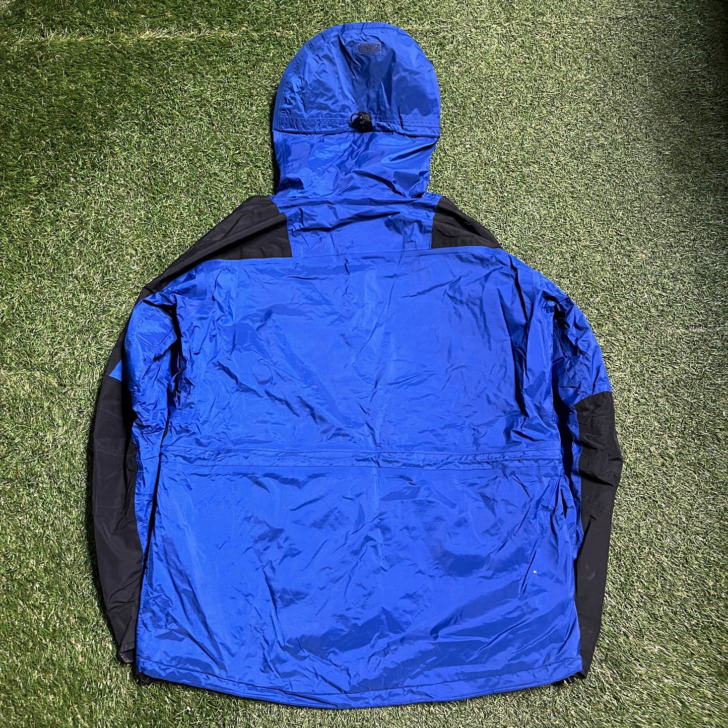 North Face Blue Parka Windbreaker Gore Tex Size Large USED V11192