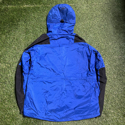 North Face Blue Parka Windbreaker Gore Tex Size Large USED V11192