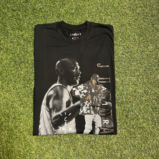 Travis Scott Jordan Face Black Tee Size Medium NEW x1599