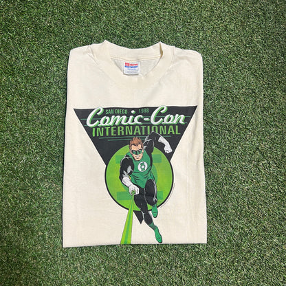 1998 Comic Con Green Lantern Tan Tee Size Medium USED v14176