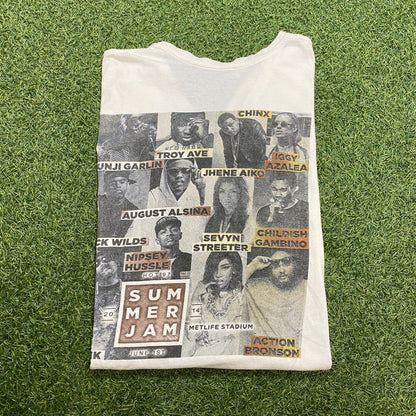 Hot 97 Summer Jam 2014 White Tee Size XL USED v3668