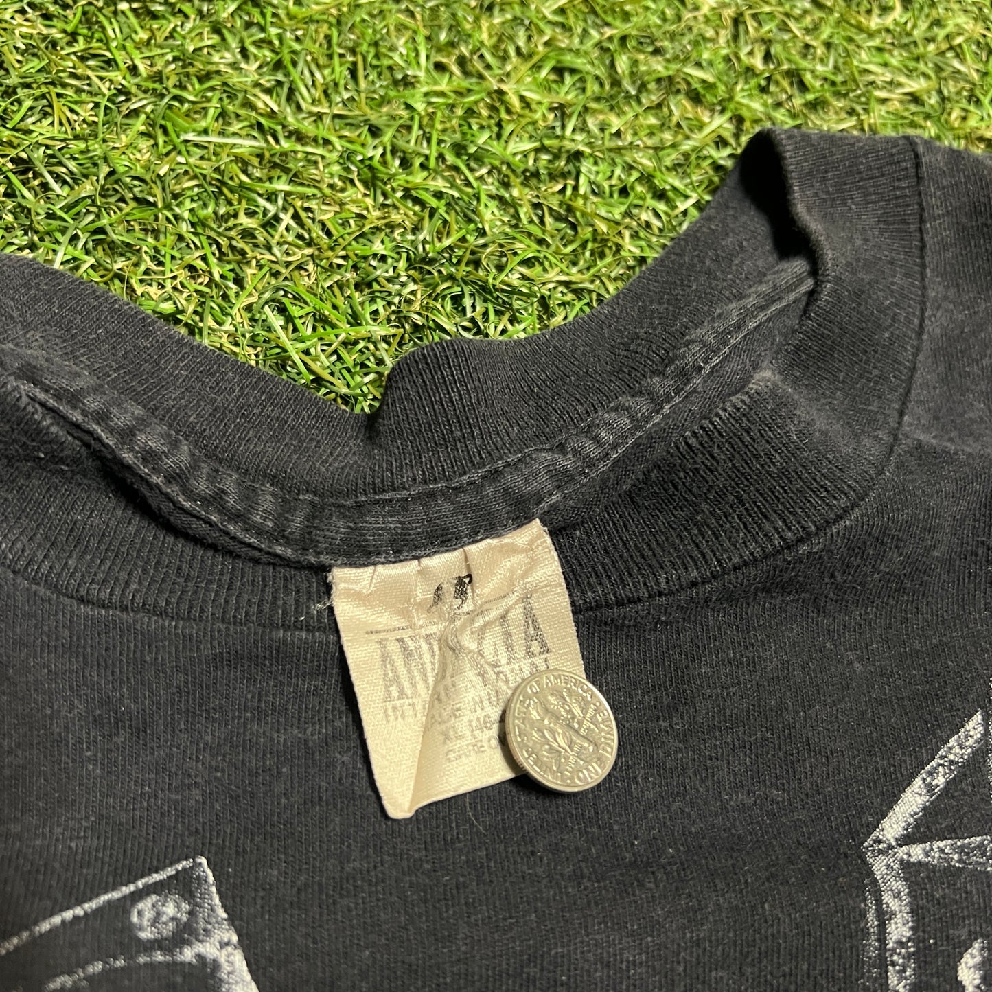 1991 MC Escher Longsleeve Black Art Tee Size XL USED v15307