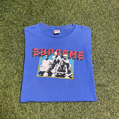 Supreme 2009 slum kids tee blue Size XL USED x11797