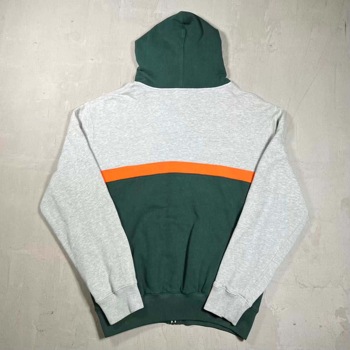 Y2K Polo Sport Ralph Lauren Green/Orange Zip Up Hoodie Size XL USED v20449