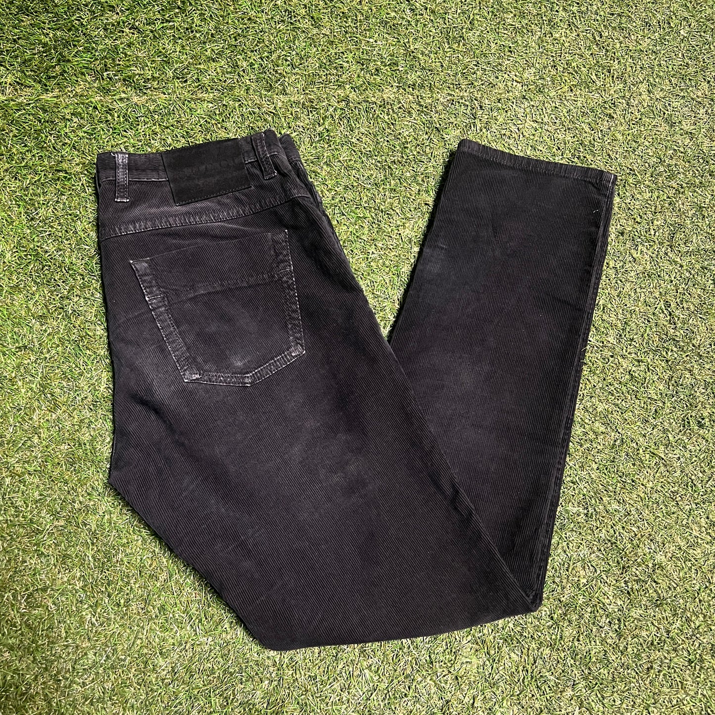 Gucci Black Corduroy Pants Size 44 (mens 30) USED x12780