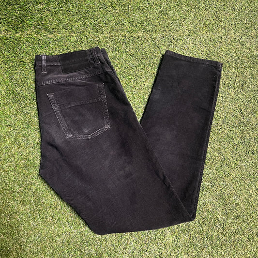 Gucci Black Corduroy Pants Size 44 (mens 30) USED x12780