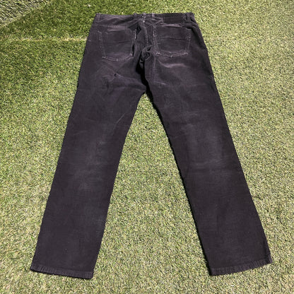Gucci Black Corduroy Pants Size 44 (mens 30) USED x12780