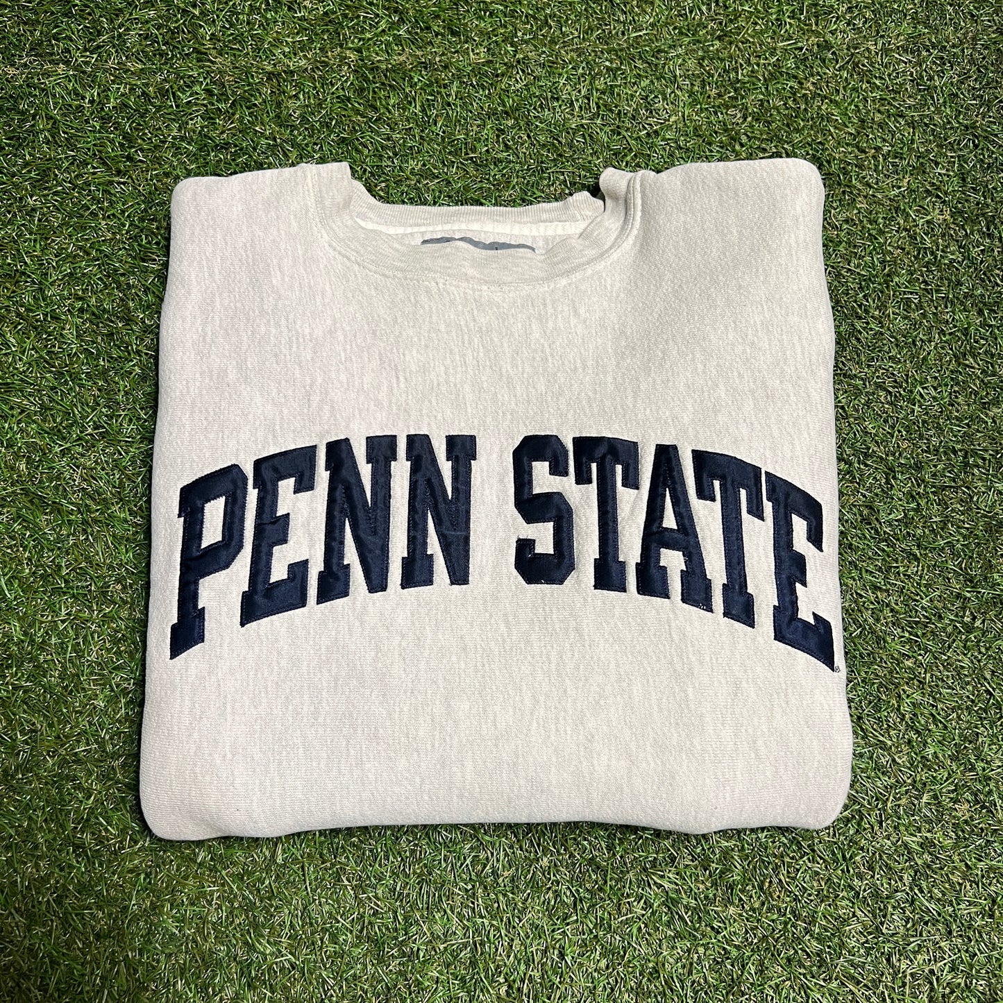 Penn state classic logo champion crewneck grey Size Medium USED v14274