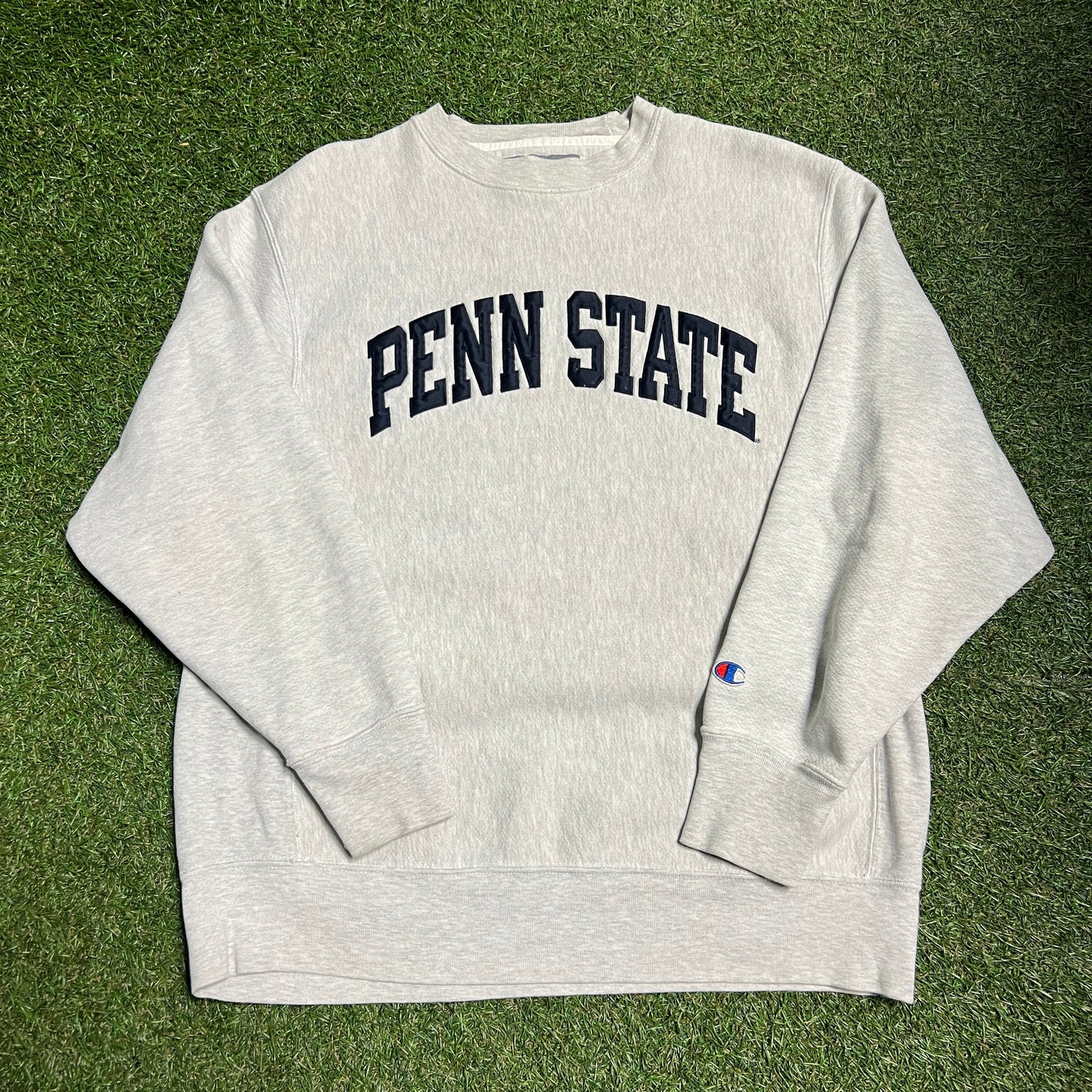 Penn state classic logo champion crewneck grey Size Medium USED v14274