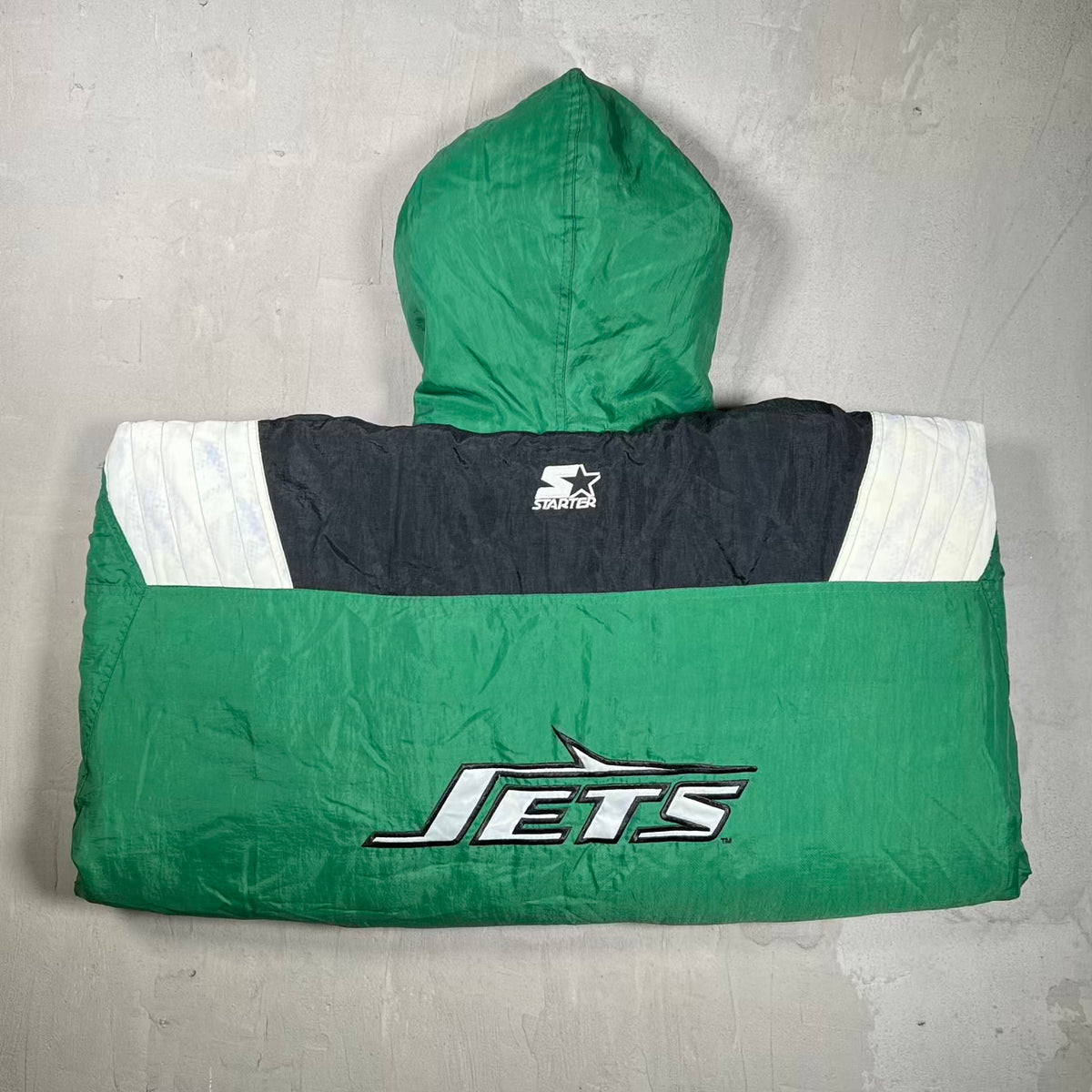 1990s Jets Starter Green Pullover Jacket SIze XXL USED v20457