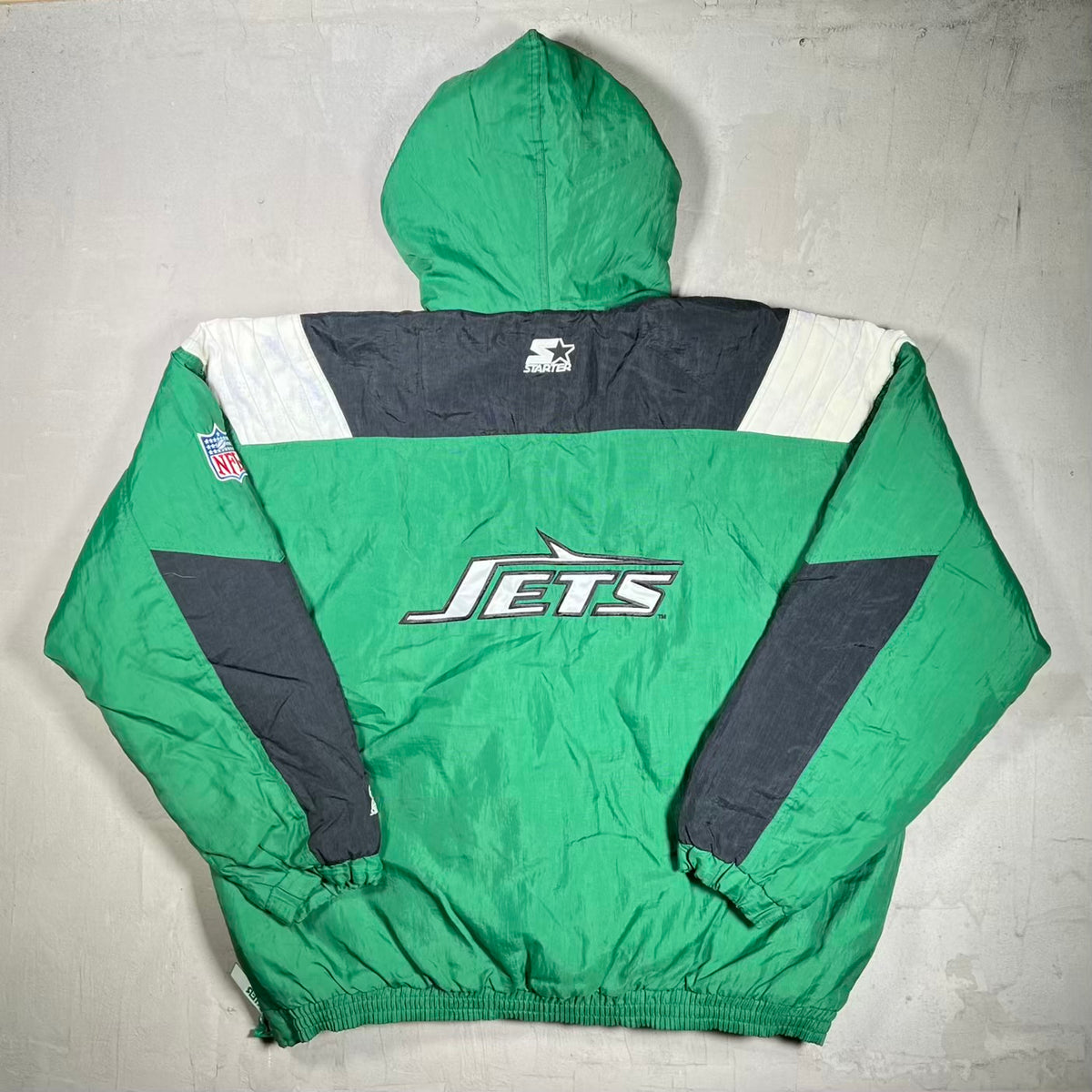 1990s Jets Starter Green Pullover Jacket SIze XXL USED v20457
