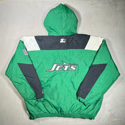 1990s Jets Starter Green Pullover Jacket SIze XXL USED v20457