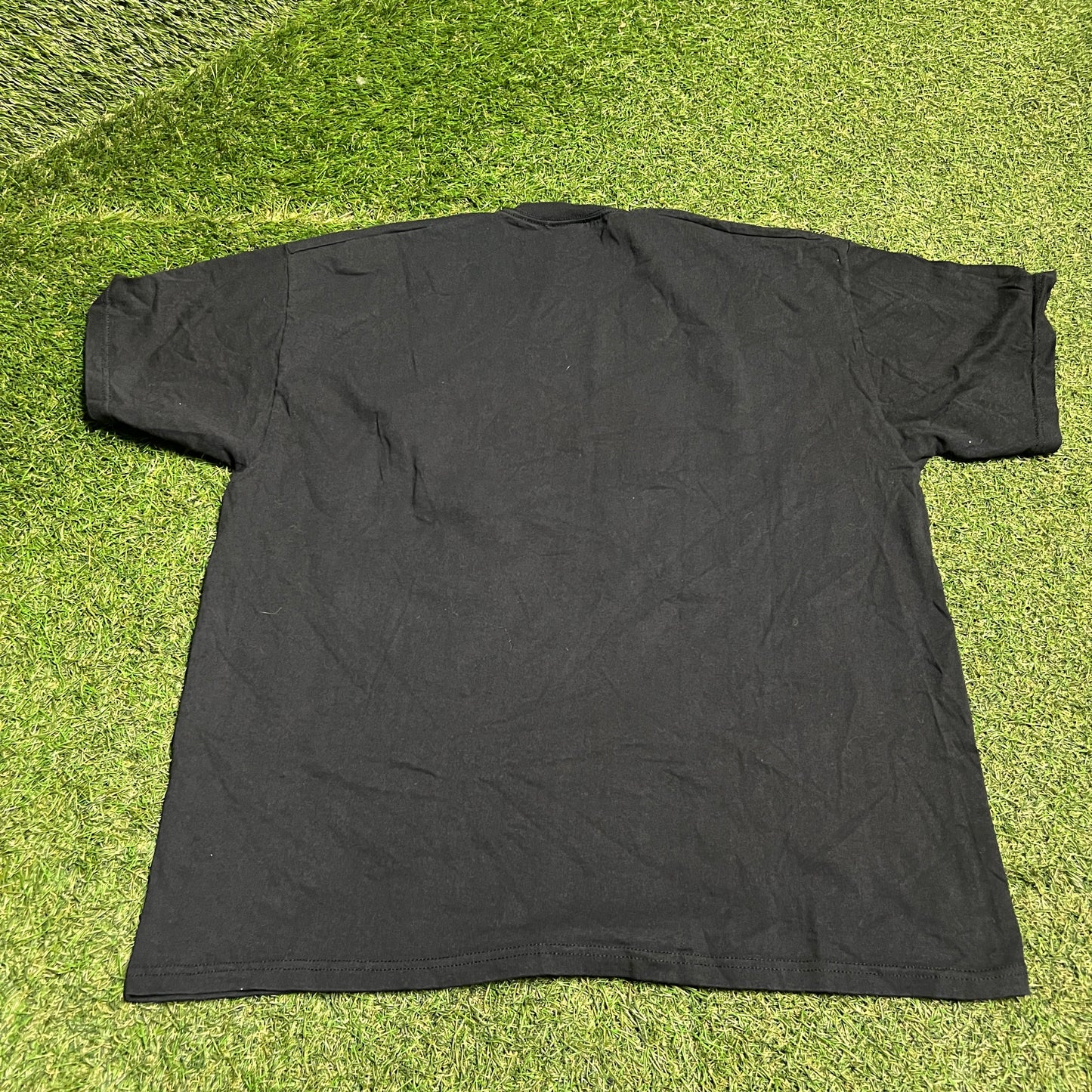 2009 The Beatles British Flag Black Tee Size XXL USED v15317