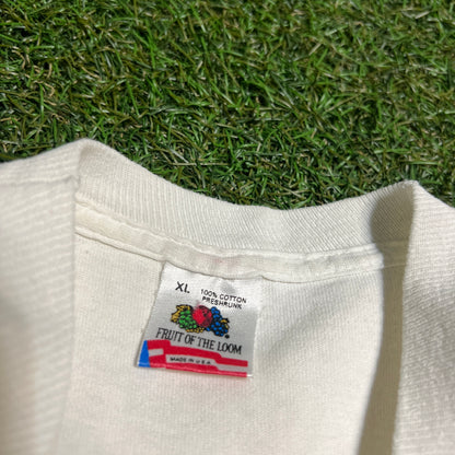 1990 Cincinnati Reds Nasty Boys White Tee Size XL USED v14242