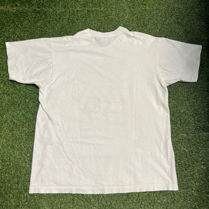 1990 Cincinnati Reds Nasty Boys White Tee Size XL USED v14242