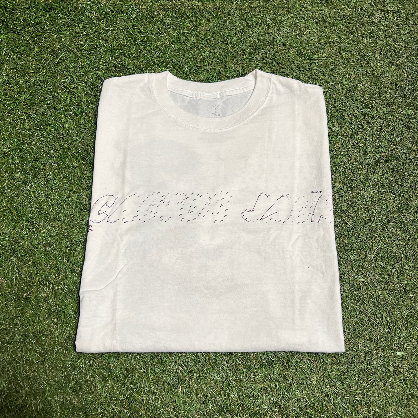 Travis Scott Connect The Dots tee white Size Large NEW x11847