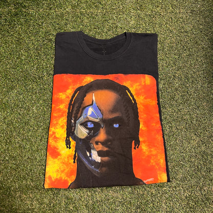 Travis Scott T-3500 Portrait T-shirt black Size Large NEW x11837