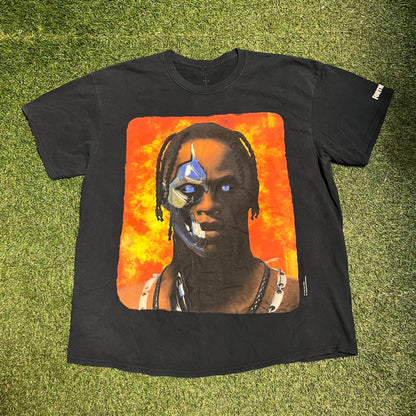 Travis Scott T-3500 Portrait T-shirt black Size Large NEW x11837