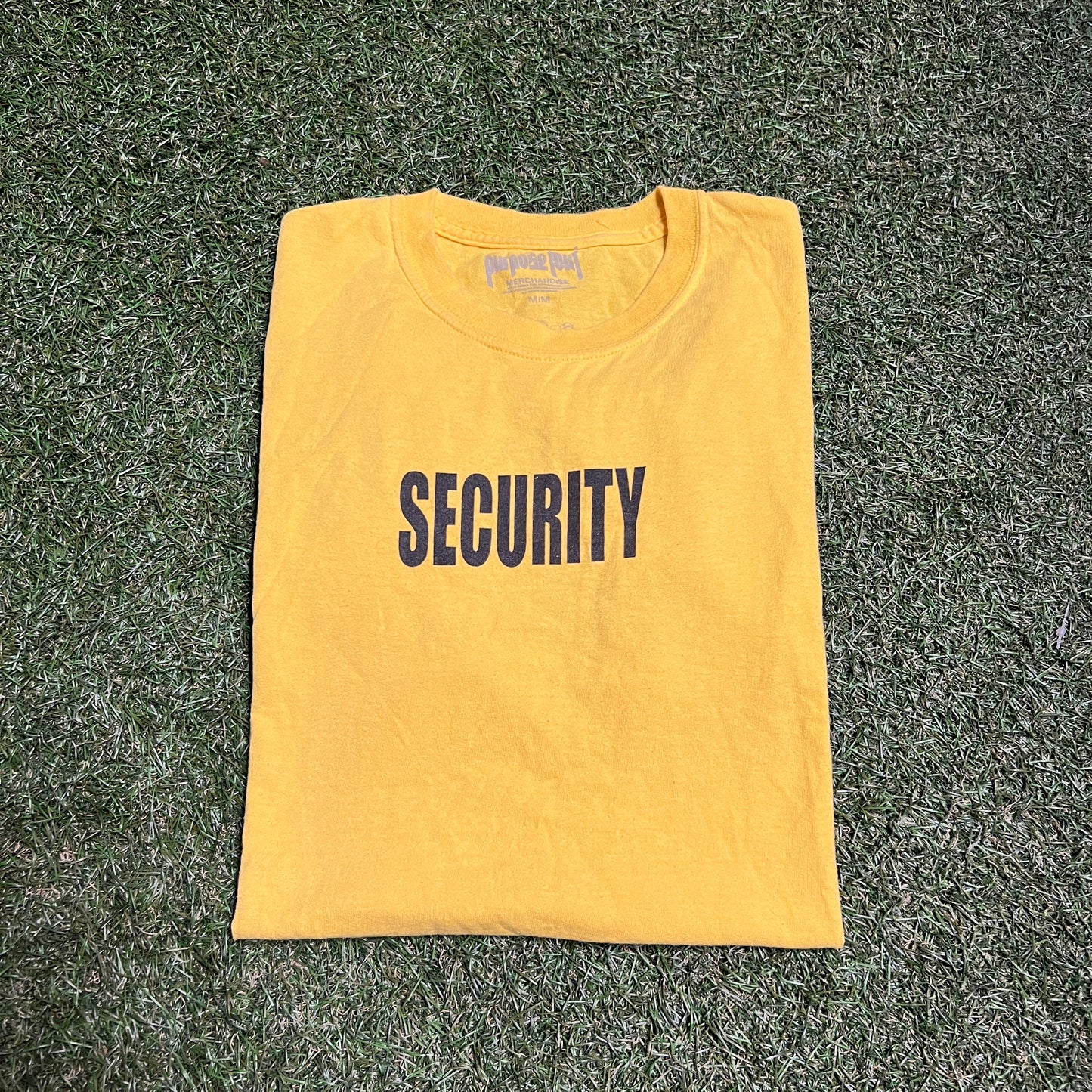 Purpose Tour Security Yellow Tee Size Medium USED v14277