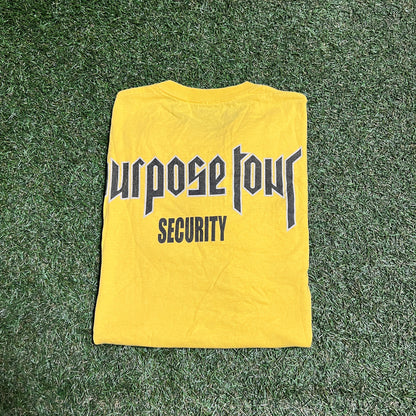 Purpose Tour Security Yellow Tee Size Medium USED v14277