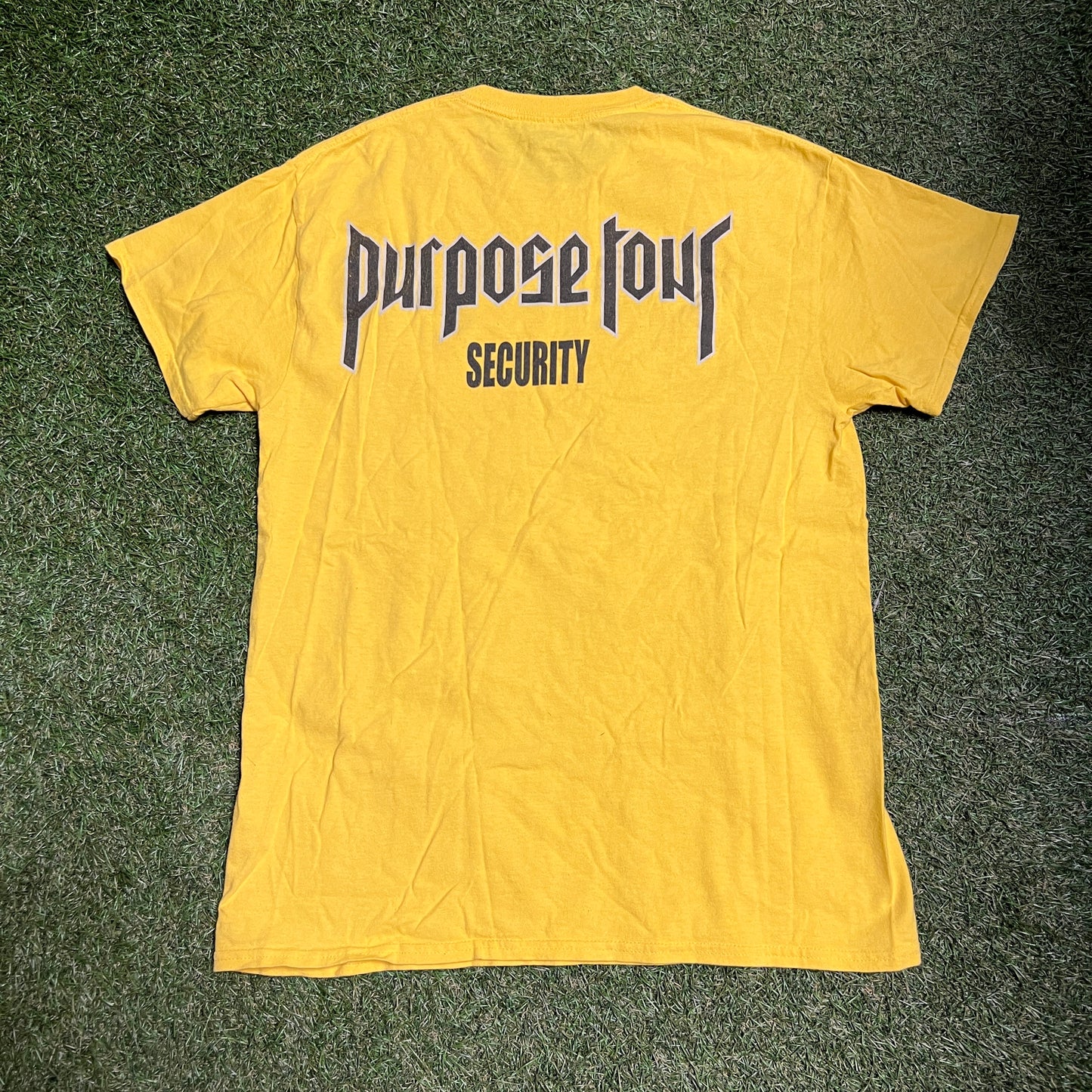 Purpose Tour Security Yellow Tee Size Medium USED v14277