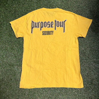 Purpose Tour Security Yellow Tee Size Medium USED v14277